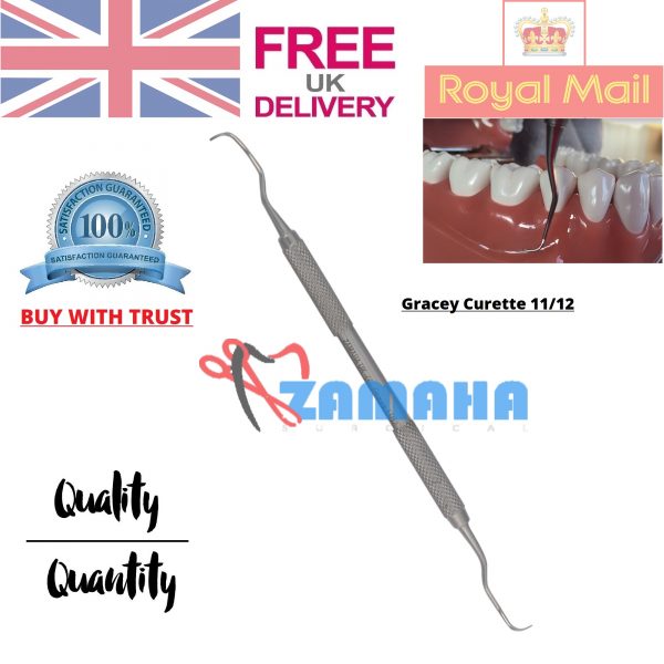 Gracey Curette 11-12, Gracey Finishing Curettes 7-8, Gracey 5/6, 3-4 Dental Gracey Zamaha UK, gracey curette set, 7 pcs dental gracey set, gracey curette 1-2, gracey curette 3-4, gracey curette 5-6