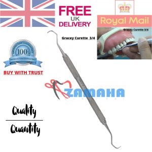 Gracey Curette 3-4, Gracey Finishing Curettes 3/4, Gracey 3/4, 3-4 Dental Gracey Zamaha UK, gracey curette set, 7 pcs dental gracey set, gracey curette 1-2, gracey curette 3-4, gracey curette 5-6