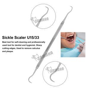 Dental Scaler, Sickle Scaler, Dental Pick, U15-33 Scaler, Plaque Remover for Teeth, Periodontal Scalers UK