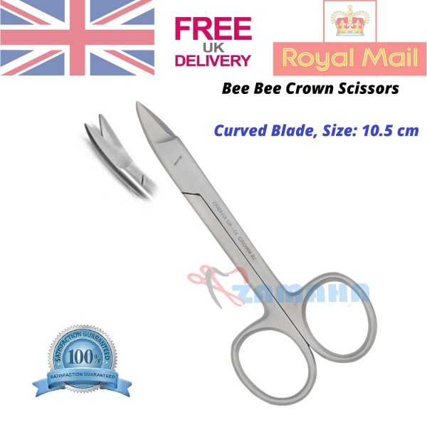 Straight Crown Beebee Scissors, Curve Crown Beebee Scissors, Iris Scissors Curve , Dental Iris Scissors, Goldman Fox Scissors with Serration, Fine Scissors, Kelly, Curve 16 cm, Tonsil Scissor Curved, Dental Scissors, Surgical Kelly Scissors Curved LaGrange Scissors