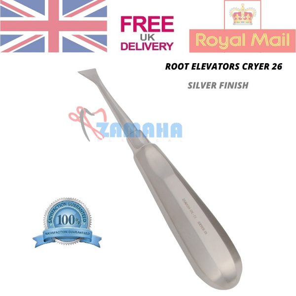 Root Elevator Cryer 26, #26 Cryer Dental Root Elevators, Extraction Tools, Tooth Extracting Forceps