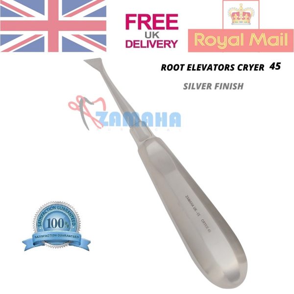Root Elevator Cryer 45, #45 Cryer Dental Root Elevators, Extraction Tools, Tooth Extracting Forceps