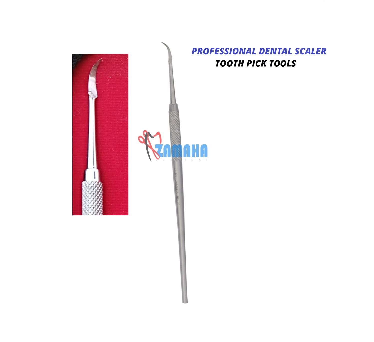 dental sickle scaler, dental pick, tooth scraper, dental tools, periodontal, periodontist