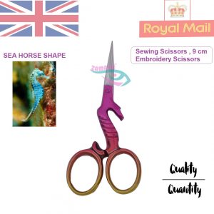 Sea Horse Embroidery Scissors Pink, embroidery stitch scissors