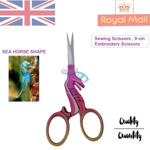 Sea Horse Embroidery Scissors Pink, embroidery stitch scissors