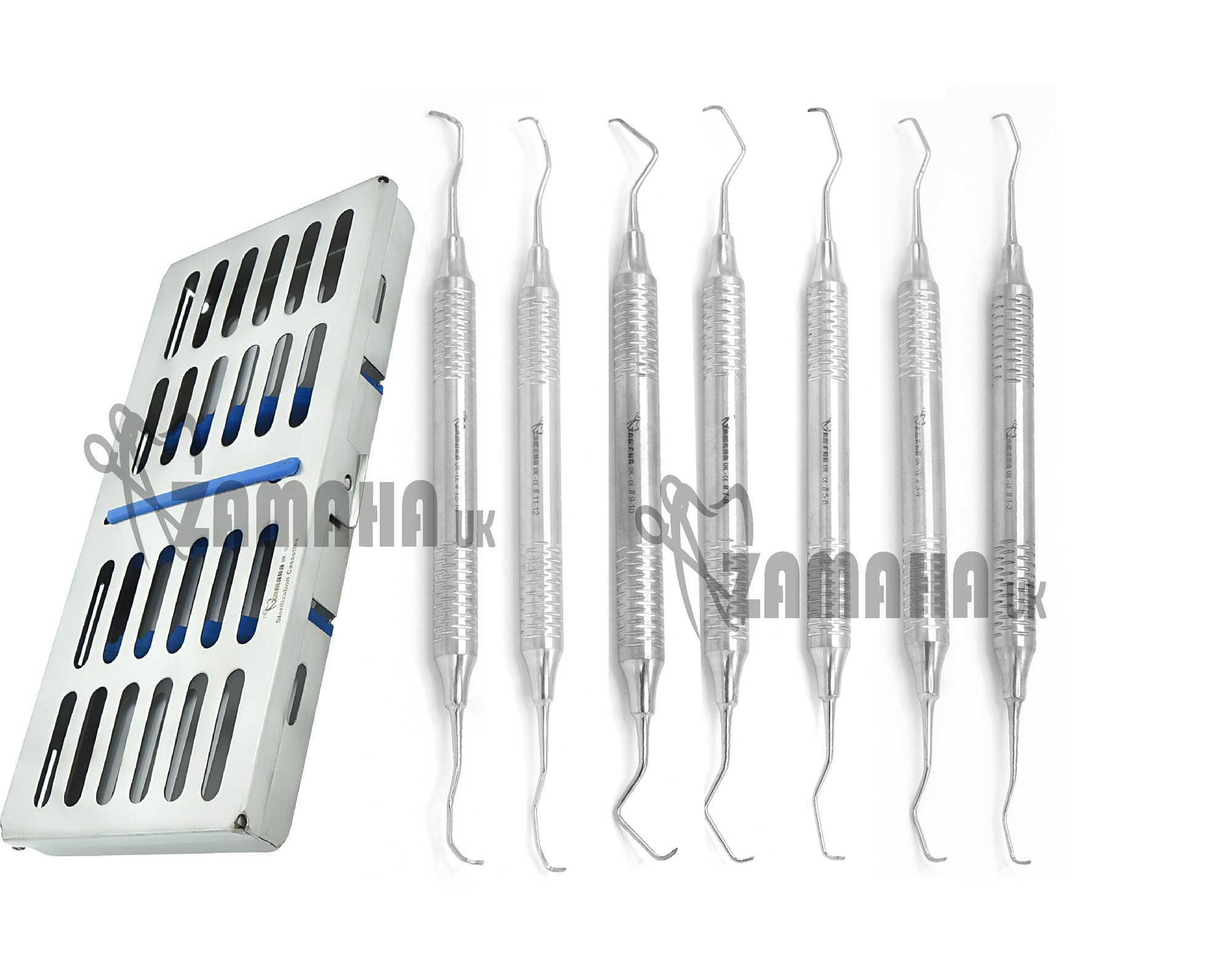 Dental Gracey curettes Set of 7 Periodontal Scaler Calculus Stainless Steel periodontist endodontic instruments dental tools kits ZAMAHA UK