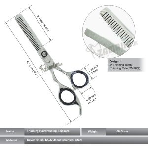 Lefty Hairdresser professional Hair Razor scissors left-handed 6.5 inch hair scissors (Cutting Scissors+Thinning Scissors)