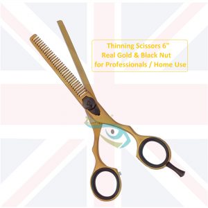 Thinning Scissors 6" Professional Quality - Plasma Gold