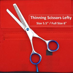 Left Handed Hair Barber Thinning Scissors 6" - Sharp Edges - Professional
