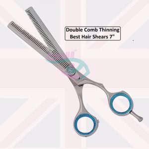 Double Thinning Scissors 7" - Professional Hair Thinning Shears