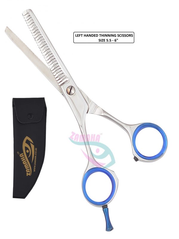 Left Handed Hair Barber Thinning Scissors 6" - Sharp Edges - Professional
