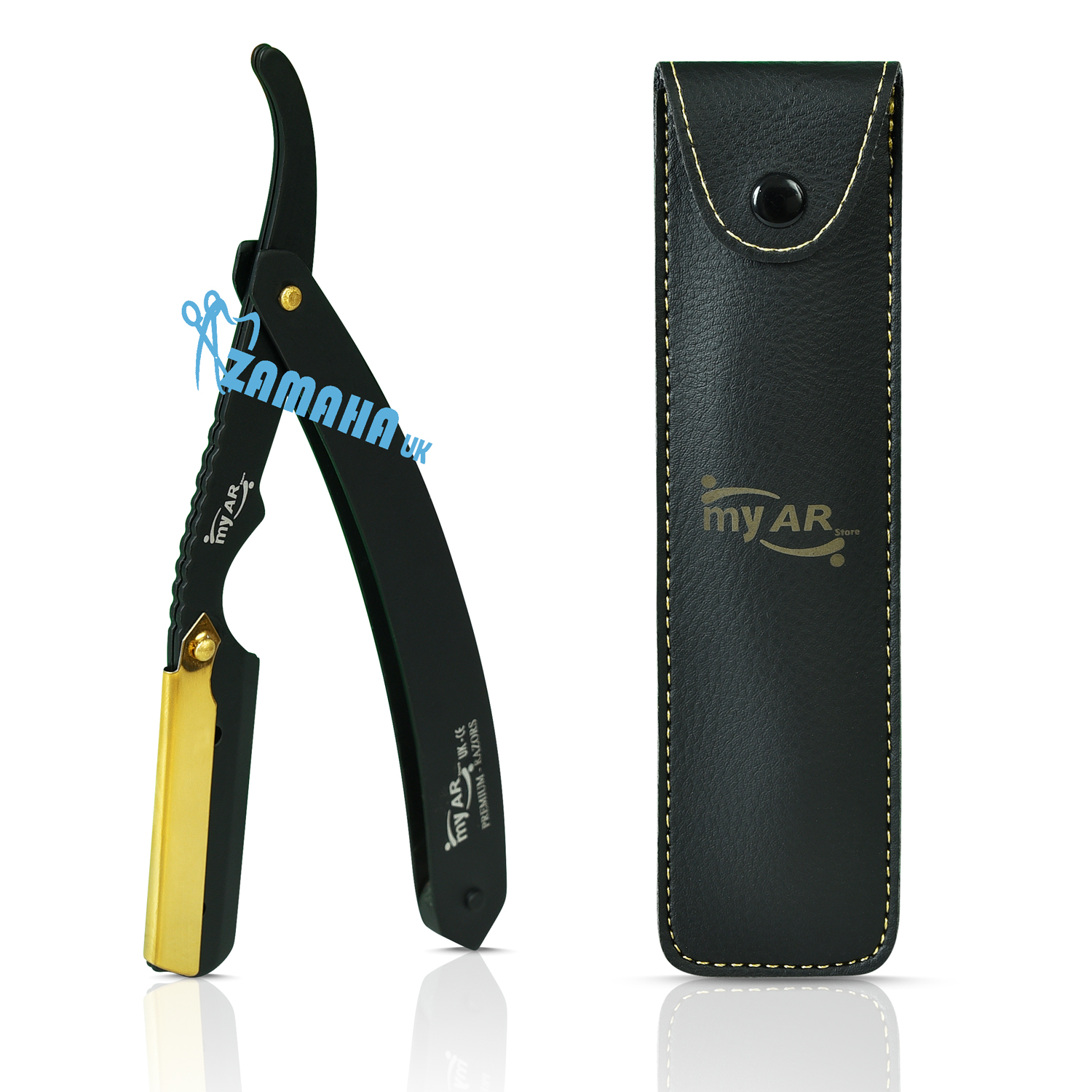 Straight Cut Throat Razor Kit - Straight Razor Men - Professional Barber Shaving Razor for Men - Moustache & Beard Razor Men Shaving Kit