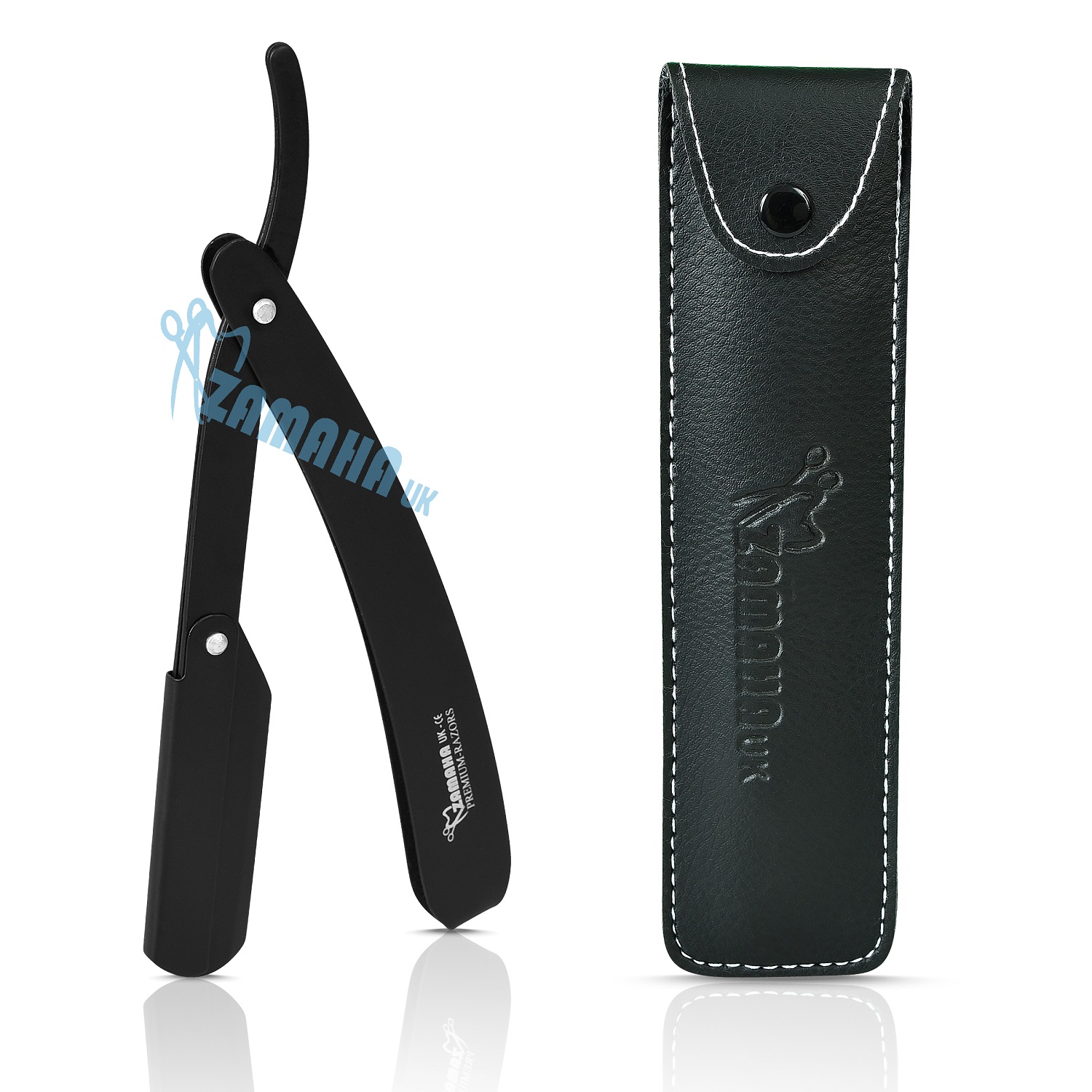 Straight Cut Throat Razor Kit - Straight Razor Men - Professional Barber Shaving Razor for Men - Moustache & Beard Razor Men Shaving Kit