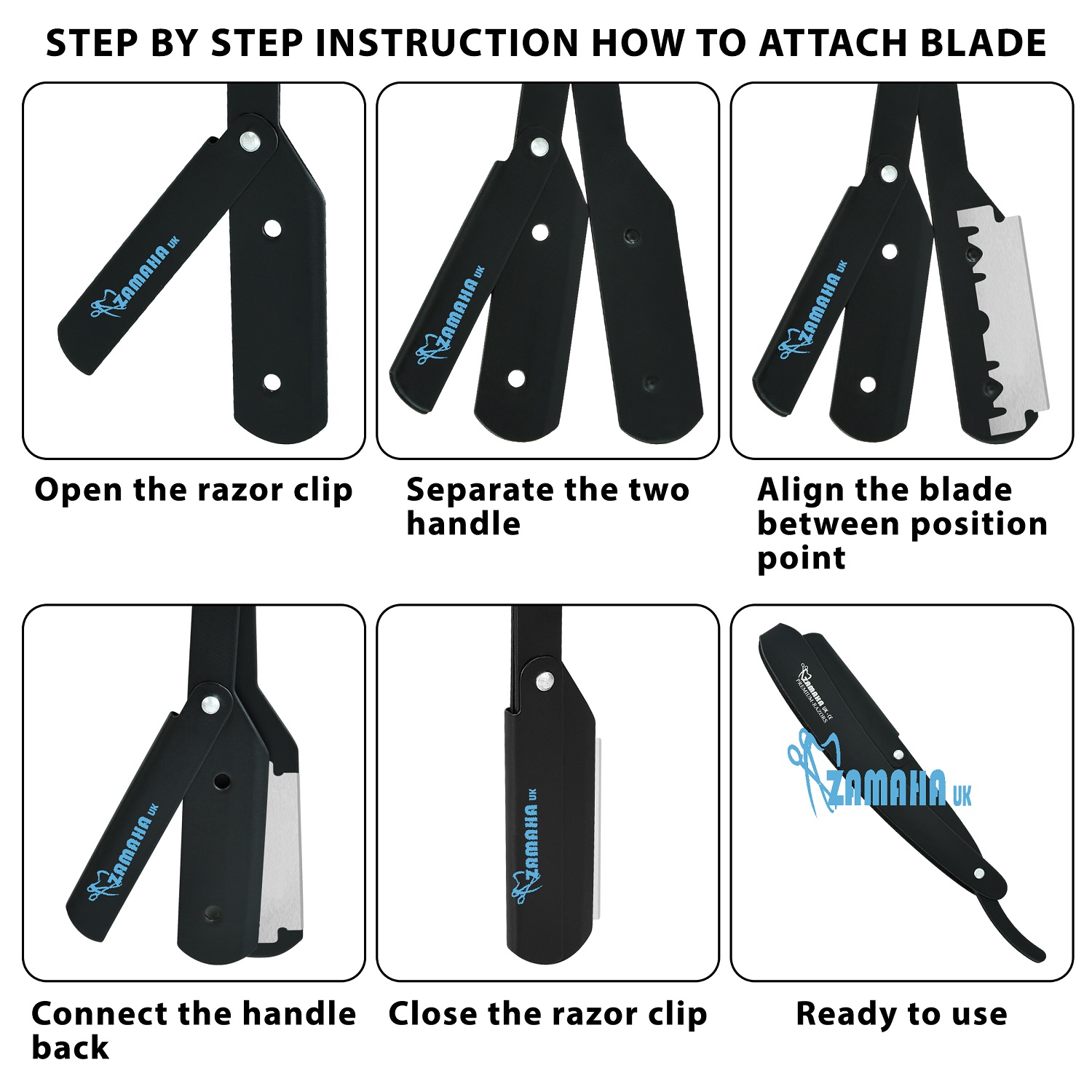 Straight Cut Throat Razor Kit - Straight Razor Men - Professional Barber Shaving Razor for Men - Moustache & Beard Razor Men Shaving Kit