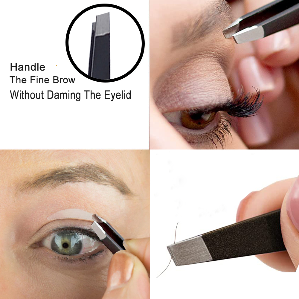eyebrow tweezers, slanted tweezers, tweezers for facial hair women